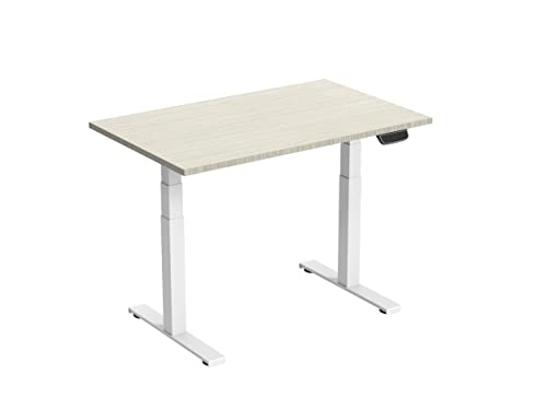 StandXT elektrisch höhenverstellbarer Schreibtisch - Pro, Farbe:Tischgestell weiß + Tischplatte 150 cm Kiri