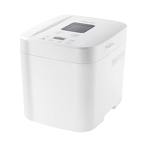 Russell Hobbs Brotbackautomat [12 Programme, 3 Bräunungsstufen] Kompakt (Timer, 750 & 1.000 g, Warmhaltefunktion, antihaftbeschichtete Backform, auch für Marmelade & Kuchen geeignet) 27260-56