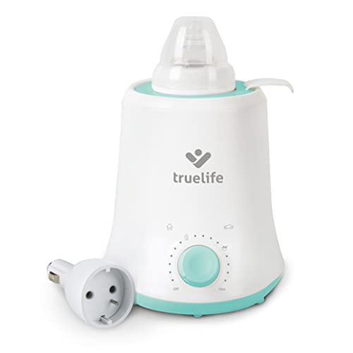 TrueLife Invio BW Single Elektrischer Babyflaschenwärmer mehreren bevorzugten Temperaturstufen, Keep-Warm-Funktion, geräuscharmem Betrieb, einfacher Bedienung und Wartung, Autoadapter, BPA-frei