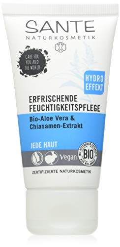 SANTE Naturkosmetik Erfrischende Feuchtigkeitspflege Bio-Aloe Vera & Chiasamen-Extrakt, 50ml