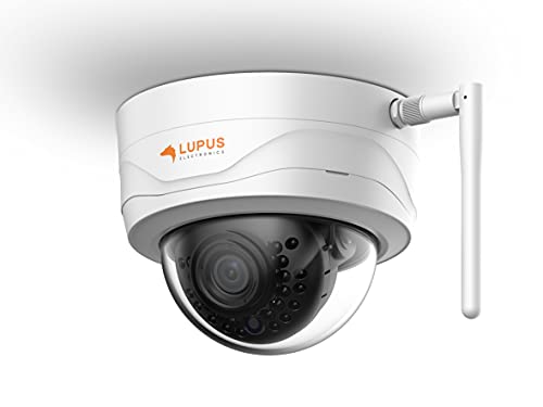 LUPUS LE204 WLAN IP Domekamera, Überwachungskamera für aussen, SD Aufzeichnung, Deutscher Hersteller, kabellos via WLAN, Nachtsicht, Metallgehäuse, inkl. PC/MAC-Software, ohne AKKU, Version 2021