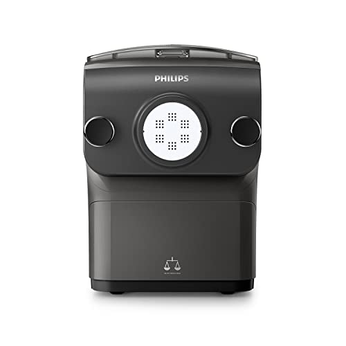 Philips Domestic Appliances Pastamaker - vollautomatisch, Wiegefunktion, 8 Formaufsätze, (HR2382/15), 200W, 24 x 21 x 31 cm, Kaschmirgrau