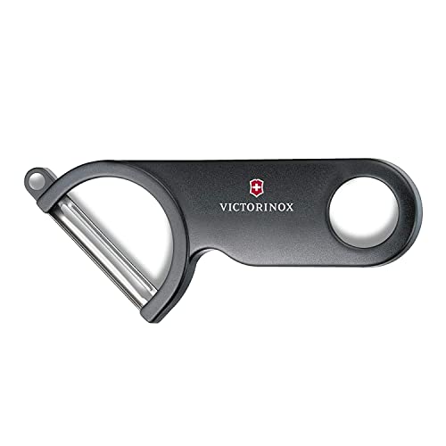 Victorinox Profi Sparschäler, Extra Scharfe Klinge, Robuster Kunststoffgriff, Swiss Made, schwarz