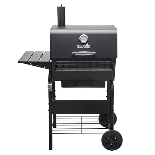 Charbroil Charcoal M Grill, verstellbarer Holzkohlerost, ausziehbar zu einem Offset-Räucher