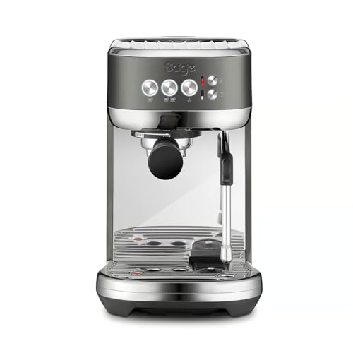 Sage - The Bambino Plus - Kompakte Kaffeemaschine mit automatischem Milchaufschäumer, Schwarzer Rostfreier Stahl