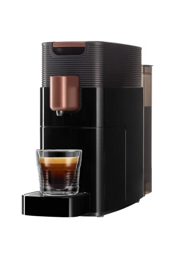 K-fee ONE Kapselmaschine für Kaffee, Tee & Kakao | kompakte Kaffeemaschine | schnelles Aufheizen | 0,8 L Wassertank | 19 Bar | Schwarz Kupfer | Stiftung Warentest Testsieger 2023