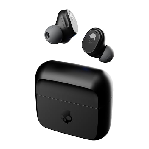 Skullcandy Mod Kabelloser In-Ear Kopfhörer, 34 Std. Akkulaufzeit, Mikro, Kompatibel mit iPhone, Android und Bluetooth-Geräten - Schwarz