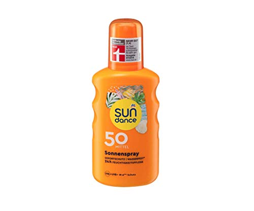 sundance - Sonnenspray LSF 50 + - Sofortschutz/Wasserfest/ 24h Feuchtigkeit- 1x200ml