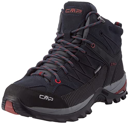 CMP Herren Rigel Mid Shoes Wp Trekking-Schuhe, Grau Schwarz Asphalt Syrah, 43 EU