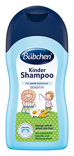 Bübchen Kinder Shampoo, sensitives Haarshampoo für zarte Babyhaut, mit natürlicher Kamille und Weizenprotein, Menge: 1 x 400 ml