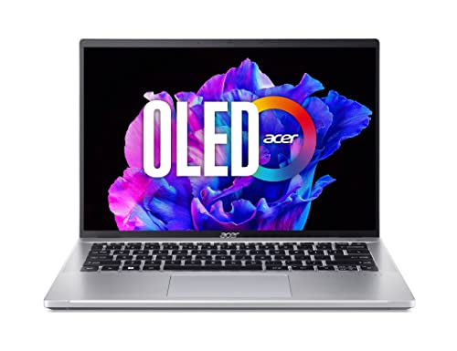 Acer Swift Go (SFG14-71-51JU) Ultrabook/Laptop | 14" WQ2.8K OLED Display | Intel Core i5-1335U | 16 GB RAM | 512 GB SSD | Intel Iris Xe Grafik | Windows 11 | QWERTZ Tastatur | Silber
