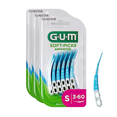 GUM SOFT-PICKS ADVANCED Interdentalreiniger/Einfache und sanfte Reinigung der Zahnzwischenräume/Angenehmes Anwendungsgefühl/Gute Erreichbarkeit aller Zahnzwischenräume (Small)