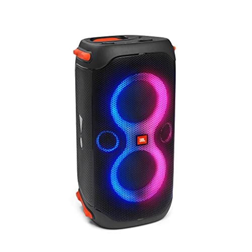 JBL PartyBox 110 in Schwarz – Tragbarer Bluetooth Party-Lautsprecher mit Lichteffekten – Spritzwassergeschützte, mobile Musikbox mit Akku