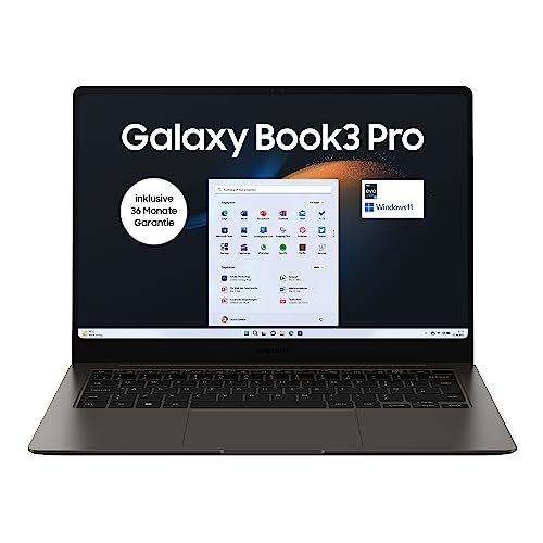 Samsung Galaxy Book3 Pro Laptop, 14" 3K 120Hz Display, Intel Core i7-1360P, 16GB RAM, 1TB SSD, Windows 11, QWERTZ Tastatur, Graphite, Inklusive 36 Monate Herstellergarantie [Exklusiv bei Amazon]