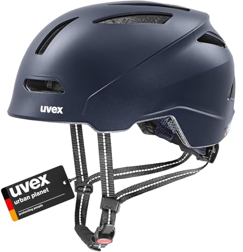 uvex urban planet - nachhaltiger Fahrradhelm für Damen und Herren - individuelle Größenanpassung - aus Recyclingmaterial - deep space matt - 58-61 cm