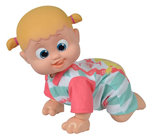 Simba 105143250 - Bouncin Babies Bonny kommt zu Mama / Interaktive Puppe / Im bunten Strampler / Reagiert auf die Stimme / Mit Sound und 360 Grad Krabbelfunktion