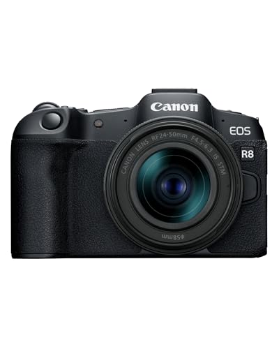 Canon EOS R8 Systemkamera + RF 24-50mm F4.5-6.3 is STM Objektiv - Spiegellose Vollformat Kamera (Digitalkamera mit Autofokus und Motiverkennung für Augen Tiere Fahrzeuge, 4k Videokamera, WiFi)