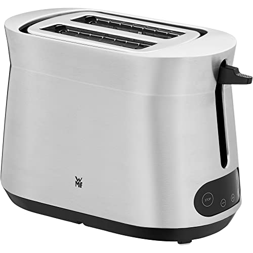 WMF Kineo Toaster Edelstahl, Doppelschlitz Toaster mit Brötchenaufsatz, 2 Scheiben, 10 Bräunungsstufen, 980 W, edelstahl matt