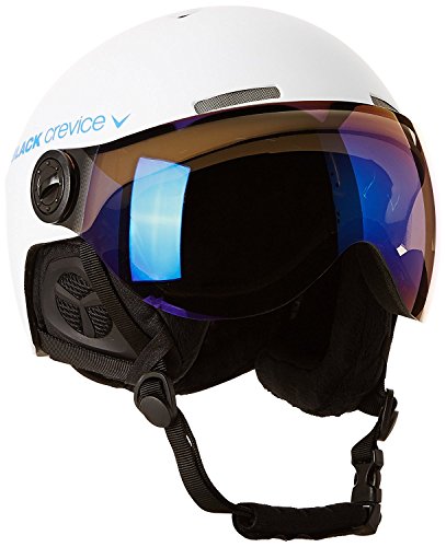 Black Crevice Skihelm mit Visier, Gstaad, BCR143921, weiß/blau, Gr. S/M