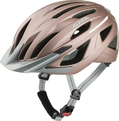 ALPINA GENT MIPS - Reflektierender, Optimal Sichtbarer & Sicherer MIPS Fahrradhelm Mit Fliegennetz Für Erwachsene, rose matt, 55-59 cm