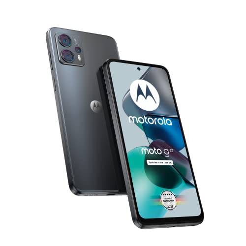 Motorola Moto g23 Smartphone (6,53'-HD+-Display, 50-MP-Kamera, 8/128 GB, 5000 mAh, Anroid 13) Matte Charcoal inkl. Schutzcover [Exklusiv bei Amazon]