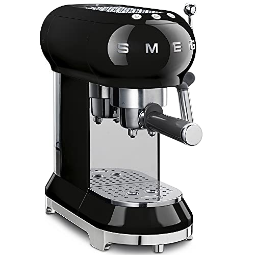 Smeg Espresso-Kaffeemaschine ECF01BLEU, 1350, Kunststoff, 1 Liter, Schwarz