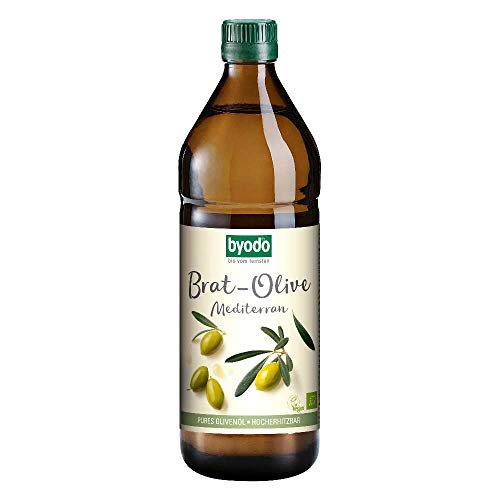 Bio Brat-Olive Mediterran 2x750ml - Byodo, 100% Bio-Zutaten, Hochwertiges Bio-Olivenöl, Mediterraner Geschmack, Grillen & Marinieren, Hoher Ölsäuregehalt, Byo-Protect Verfahren