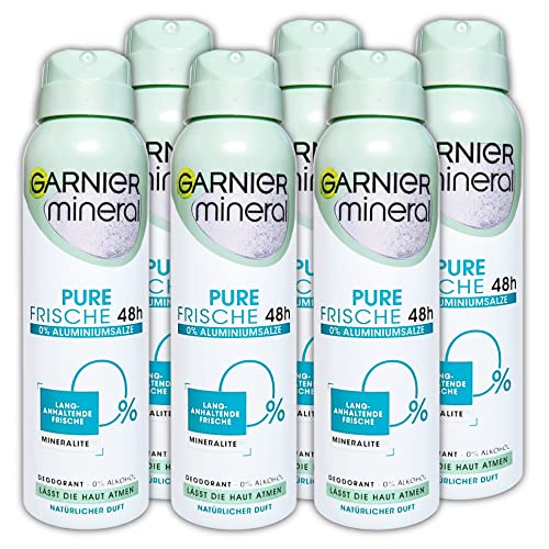 6 er Pack Garnier Mineral Pure Frische Natürlicher Duft 6 x 150 ml