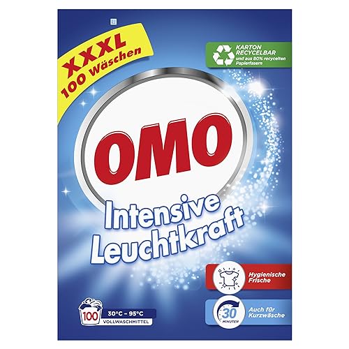 Omo Waschmittel XXXL Vollwaschmittel für intensive Leuchtkraft und hygienische Frische 100 WL