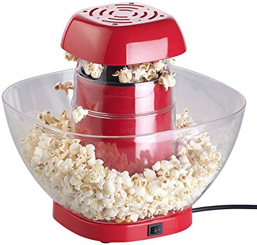 Rosenstein & Söhne Popkorn Maschine: Heißluft-Popcorn-Maschine mit Auffangschale, für 80 g Mais, 1.200 Watt (Retro-Heißluft-Popcorn-Maschinen, Popcornmaker, Pfannen)