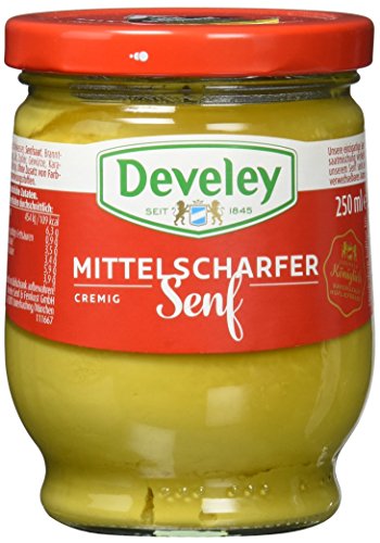 DEVELEY Mittelscharfer Senf im Markenglas, 12er Pack (12 x 268 g)