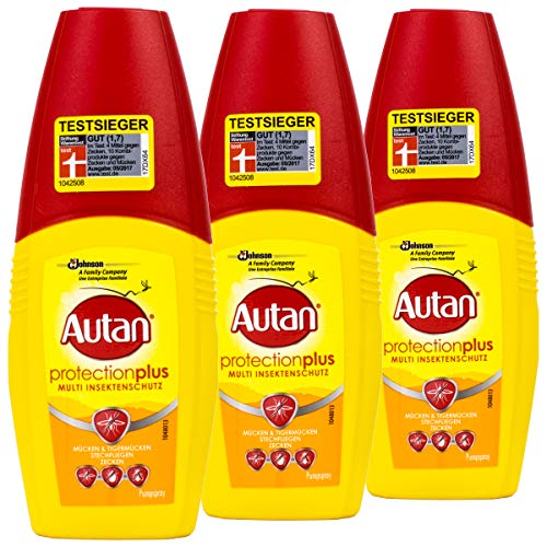 Autan Protection Plus Multi-Insektenschutz 100ml - 3 Stück pro Pack