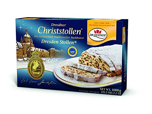 Dr. Quendt Dresdner Christstollen, 1er Pack (1 x 1 kg), Schokolade