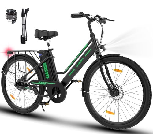 ELEKGO 26 Zoll E-Bike, Li-Batterie 36V/8,4Ah Ebike, Elektrofahrrad für Damen Herren, Pedelec Cityräder Cruise City Bike,250W Motor,bis 35-70KM