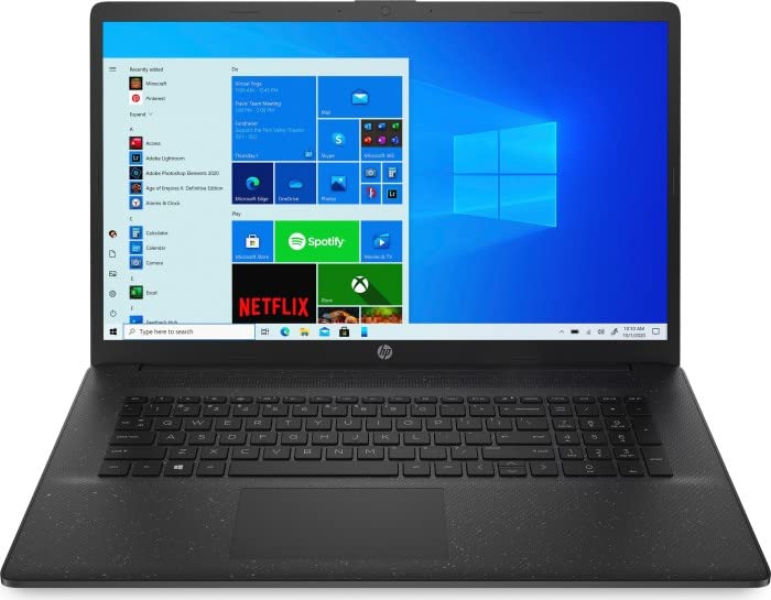 HP (17,3 Zoll HD++ Notebook (AMD Ryzen3 5300U 8-Thread 3.80 GHz, 16 GB DDR4, 512 GB SSD, Radeon 6-Kern Grafik 4GB, HDMI, Webcam, Bluetooth, USB 3.0, WLAN, Windows 11 Prof., MS Office) #7315
